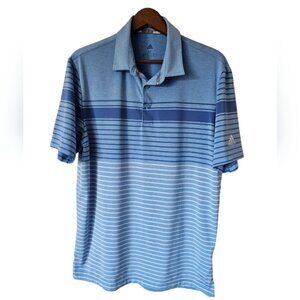 Adidas polo golf strip ultimate 365 fourway strach blue size M